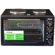 Электрическая печь Vimar VEO-4219B(42л, 1400Вт, 2 электроконфорки, вертел, гриль, конвекция, подсветка)