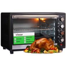Электрическая печь Vimar VEO-5219B (52л, 2000Вт, вертел, гриль, конвекция, сушка, подсветка)