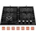 Варочная поверхность газовая Ventolux HSF640-W3G CESBT (BK)